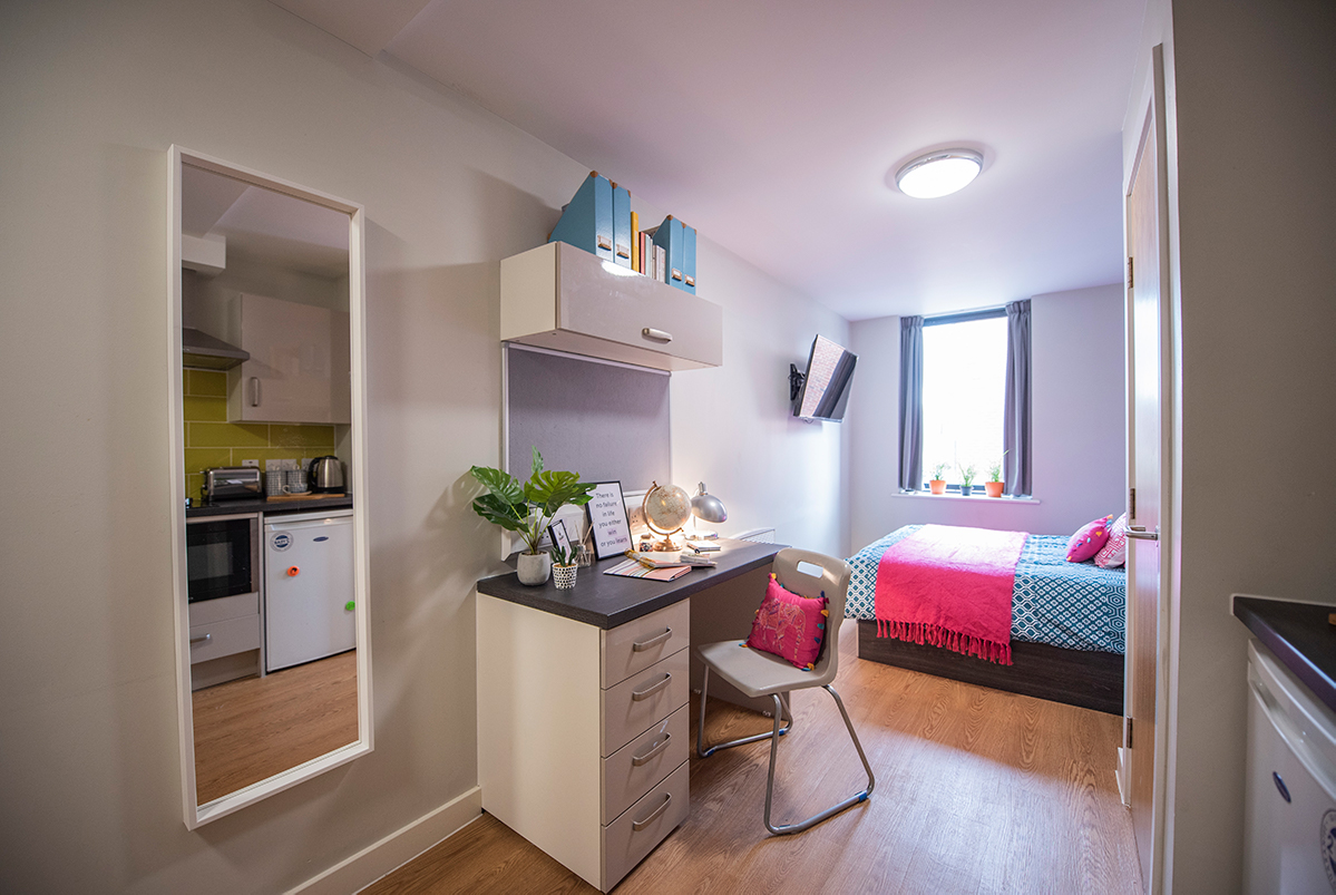 student bedroom at Chronicle House in Chester