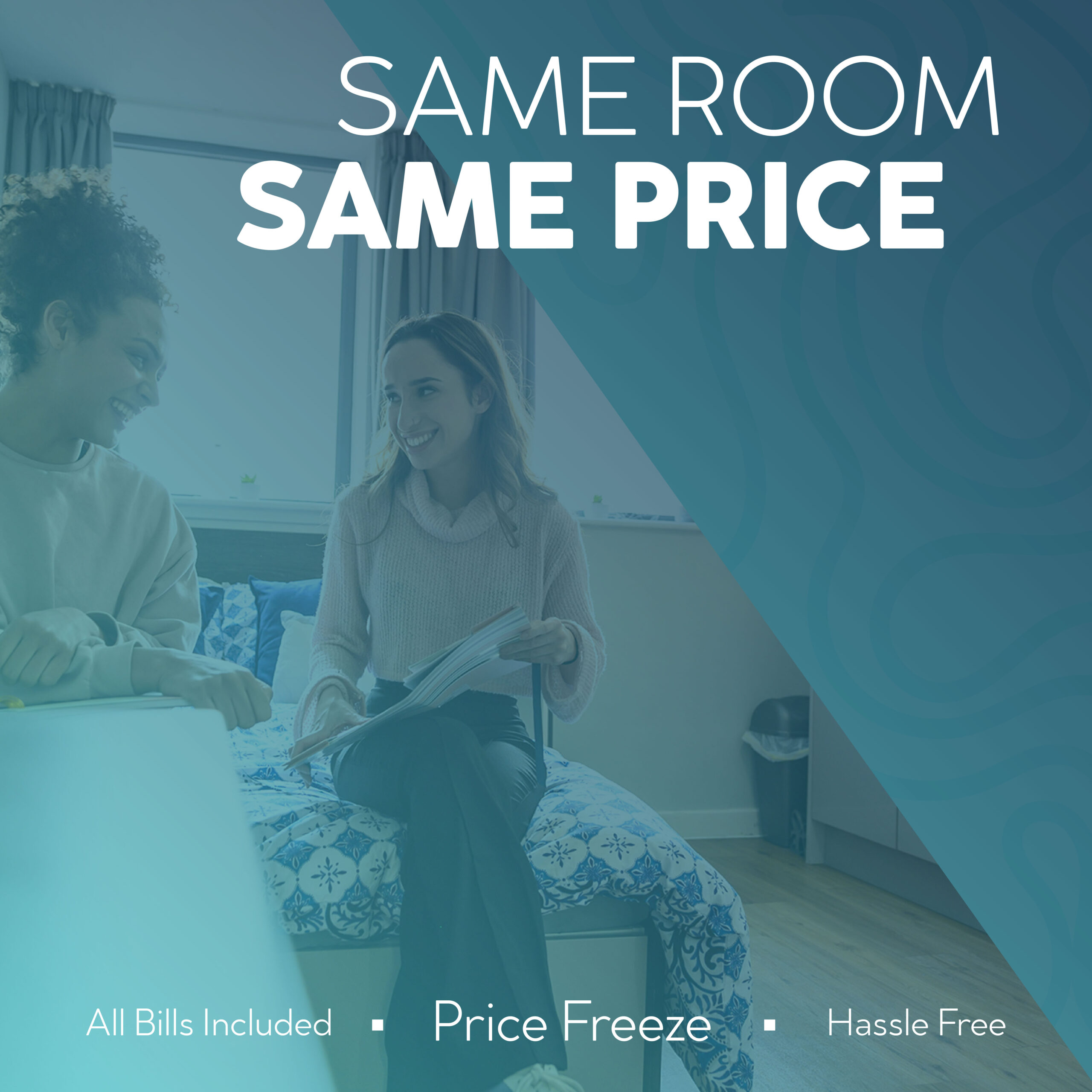 Rebooking Price Freeze promotional graphic - All Bills Included - Price freeze, Hassle free
